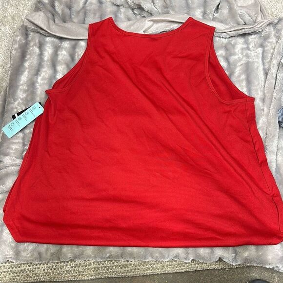 ID Ideology‎ Women S Birdseye Mesh Tank Top Red Size 2X - Picture 2 of 2
